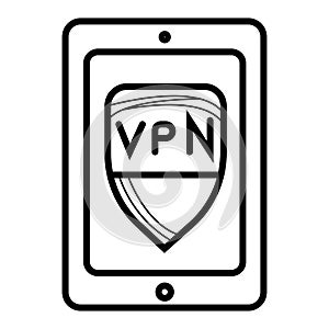 VPN vitual Private network proxy application on smartphone
