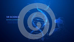 Virtual reality medicine or science concept.