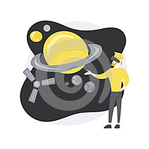 VR and AR in education abstract concept vector illustration.