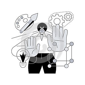 VR and AR in education abstract concept vector illustration.