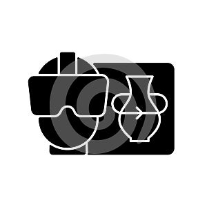 VR black glyph icon