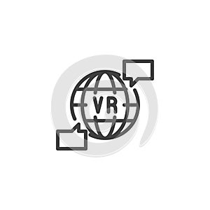 VR Communication line icon