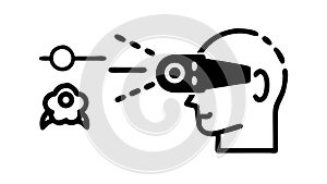 VR Explorer: Virtual Reality Immersive Gaming, vector design Generative AI