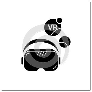 Vr glasses glyph icon