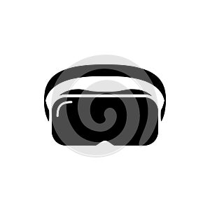 VR glasses vector virtual reality headset icon. Virtual reality helmet isolated goggles device illustration