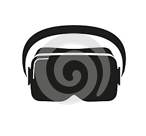 VR glasses vector virtual reality headset icon. Virtual reality helmet isolated goggles device illustration