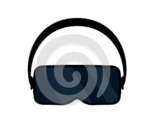 VR glasses vector virtual reality headset icon. Virtual reality helmet isolated goggles device illustration