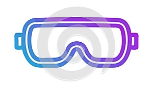 VR Goggles Icon, Virtual Reality Headset Gear, vector design Generative AI