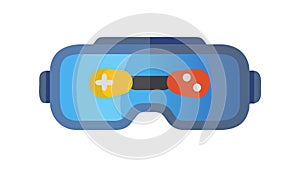 VR Headset with Gaming Controller Icon, vector design Generative AI