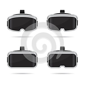 VR Headset Glasses Icon set. Vector