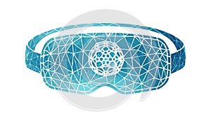 VR headset global network connectivity, vector design Generative AI