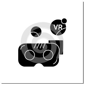 Vr headset glyph icon