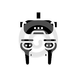 vr headset glyph icon vector illustration