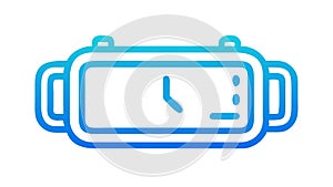 VR Headset Goggles Icon for Virtual Reality Gaming Tech, vector design Generative AI