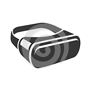 VR Headset Icon. 3D Style Virtual Reality Device. Vector