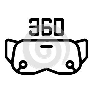 Vr headset icon, outline style