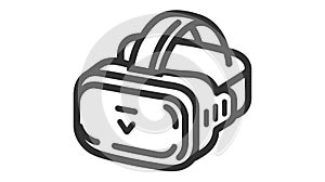 VR headset icon. Vector illustration on white background