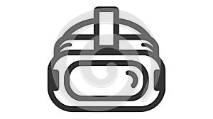 VR headset icon. Vector illustration on white background