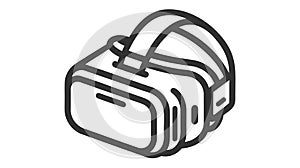 VR headset icon. Vector illustration on white background