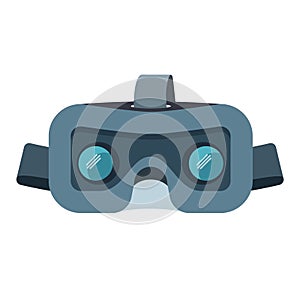VR headset isolated on white. Stereoscopic virtual reality vector illustration photo