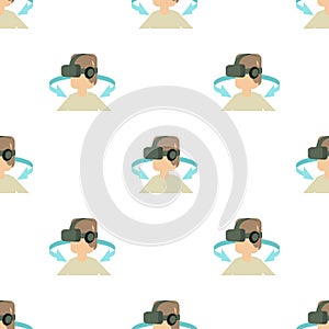 Vr headset pattern seamless vector