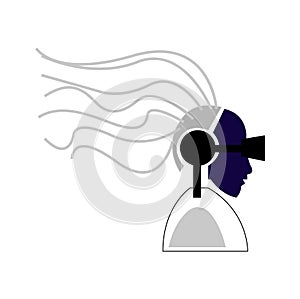 Vr robot on white background