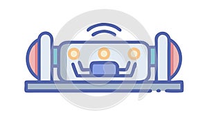 VR Headset Virtual Reality Tech Vector, vector design Generative AI