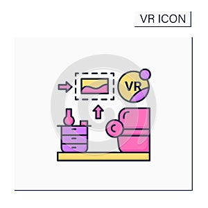 Vr interior design color icon