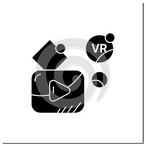 VR player glyph icon