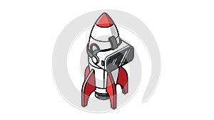VR Rocket Virtual Reality Space Exploration, Metaverse Concept