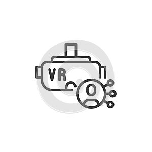 VR Social Media line icon