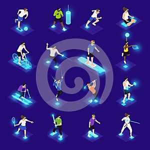 VR Sports Isometric Icons