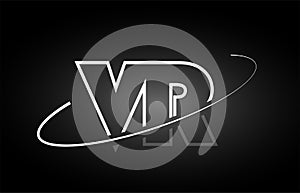 VR V R letter alphabet logo black white icon design