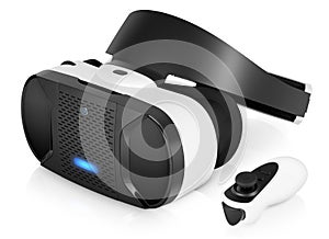 VR virtual reality headset with game controller