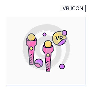 Vr wireless controllers color icon