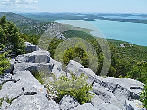 The Vrana lake and the Croatian archipelago