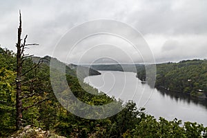 Vranovska prehrada from Eduardova skala viewpoint in Czech republic