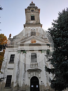 Vrbas local restored Protestant church in the town center photo