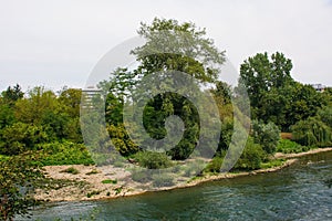 Vrbas River in Banja Luka, Republika Srpska, Bosnia