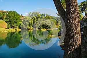 Vrbas River in Banja Luka, Republika Srpska, Bosnia