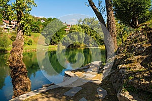 Vrbas River in Banja Luka, Republika Srpska, Bosnia