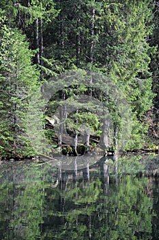 Vrbicke pleso - tarn in Low Tatras mountains