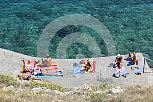 Beach at Vrbnik, island Krk, Adriatic sea