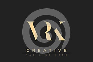 VRK abstract letter logo design