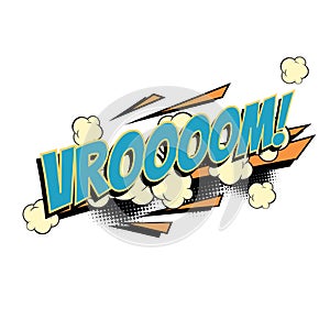 Vroom comic word