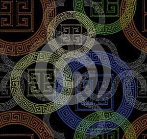 Baroque colored with greek design pattern