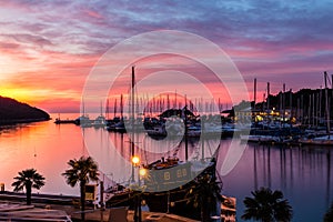 Vrsar Port During Colorful Sunset-Istria,Croatia