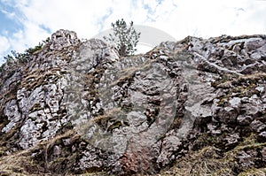 Vrsatec rocky mountain in Slovakia