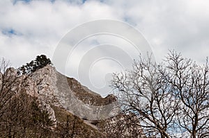 Vrsatec rocky mountain in Slovakia