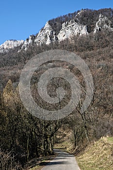 Vrsatske rocks, White Carpathian mountains in Slovakia